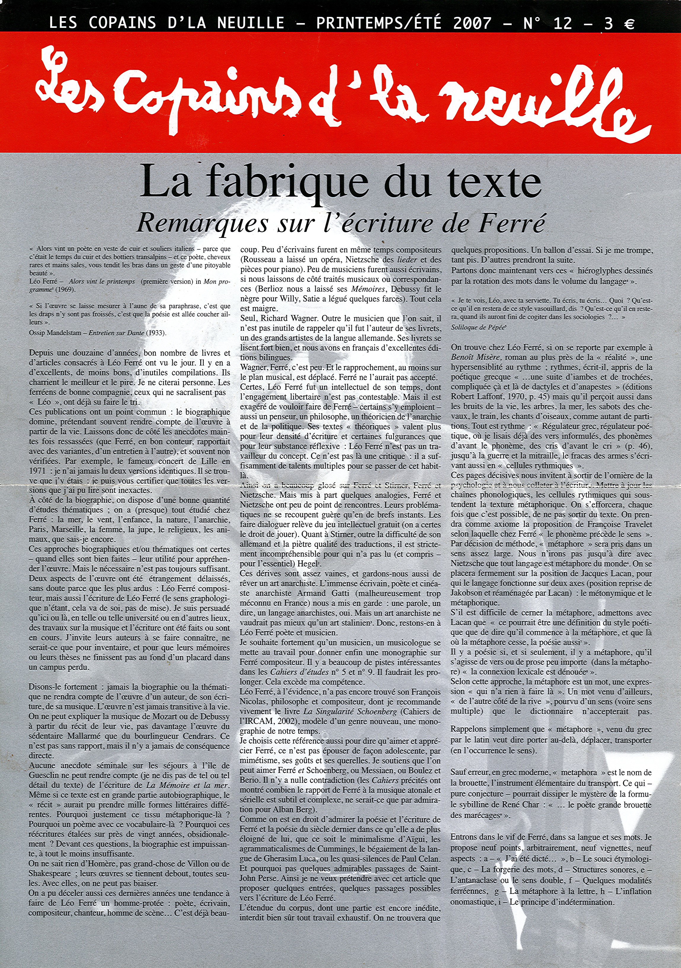 Les copains d'la neuille n°12