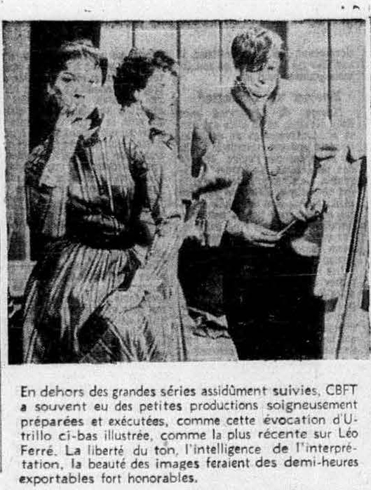 Léo Ferré - Le devoir, samedi 7 juillet 1956