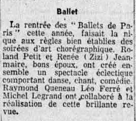 Léo Ferré - Le devoir, samedi 27 octobre 1956