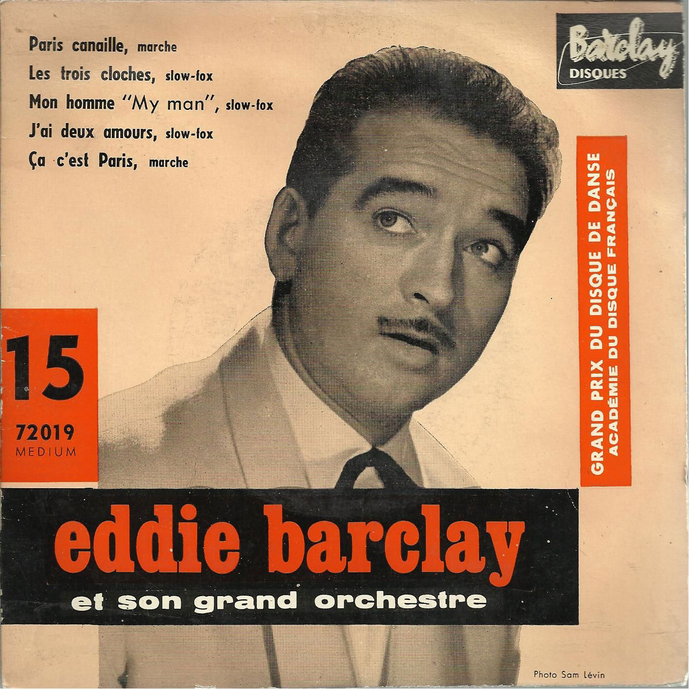 Disque Barclay 72019 Eddie Barclay et son grand orchestre jouent Paris Canaille