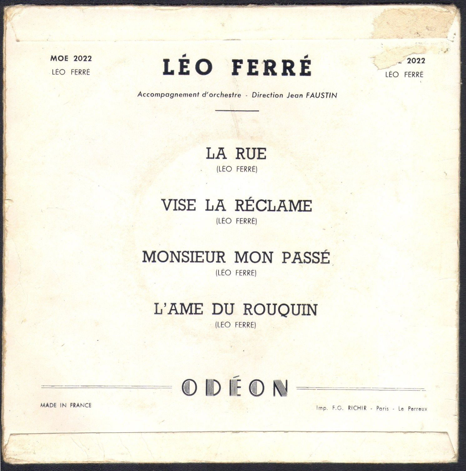 Léo Ferré - Odéon MOE 2022
