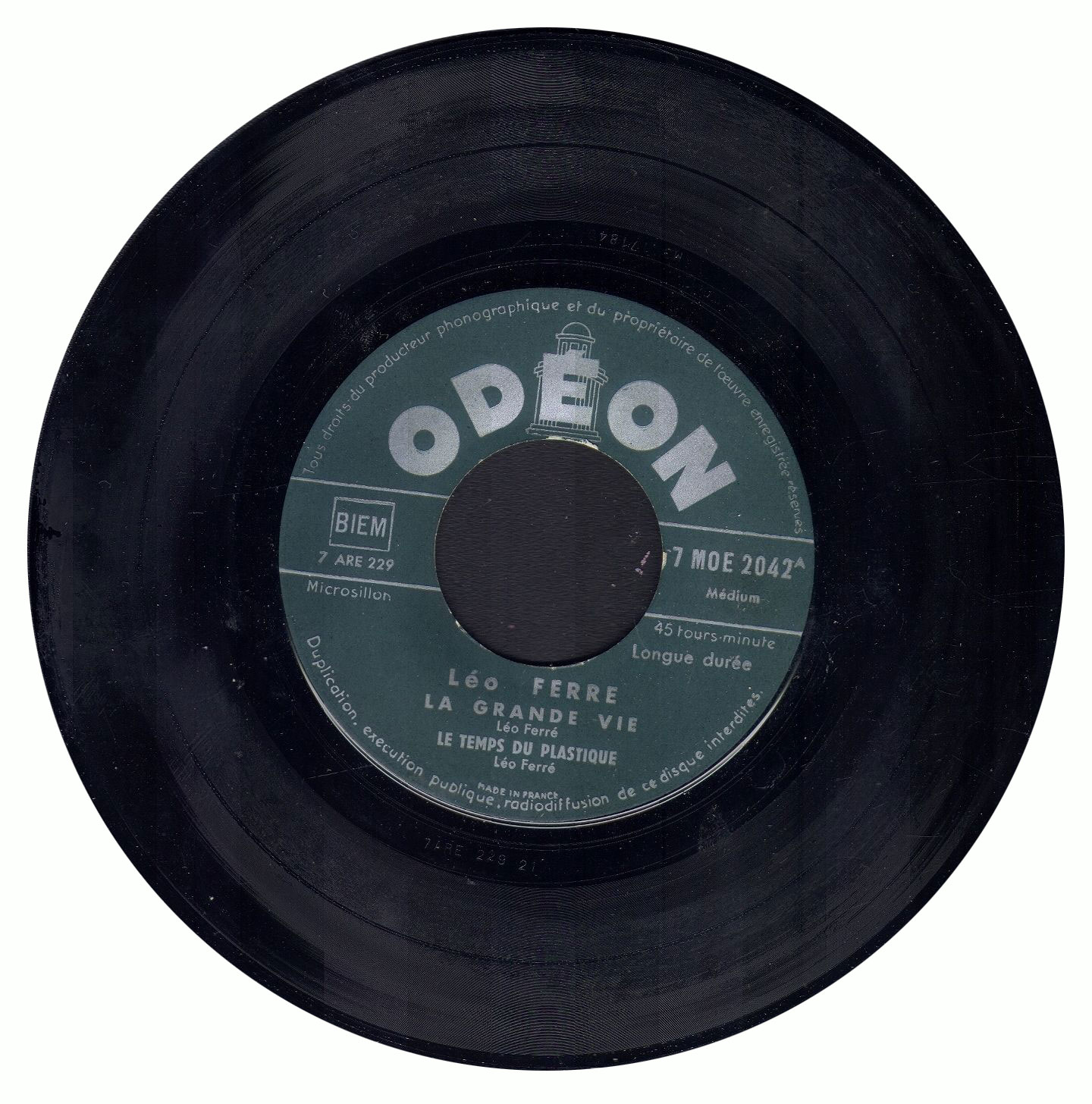 Léo Ferré - Extrait du disque 33T Odéon OS 1126