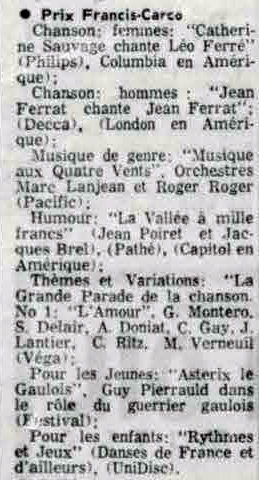 Léo Ferré - Le devoir, 1910- (Montréal), mercredi 27 décembre 1961