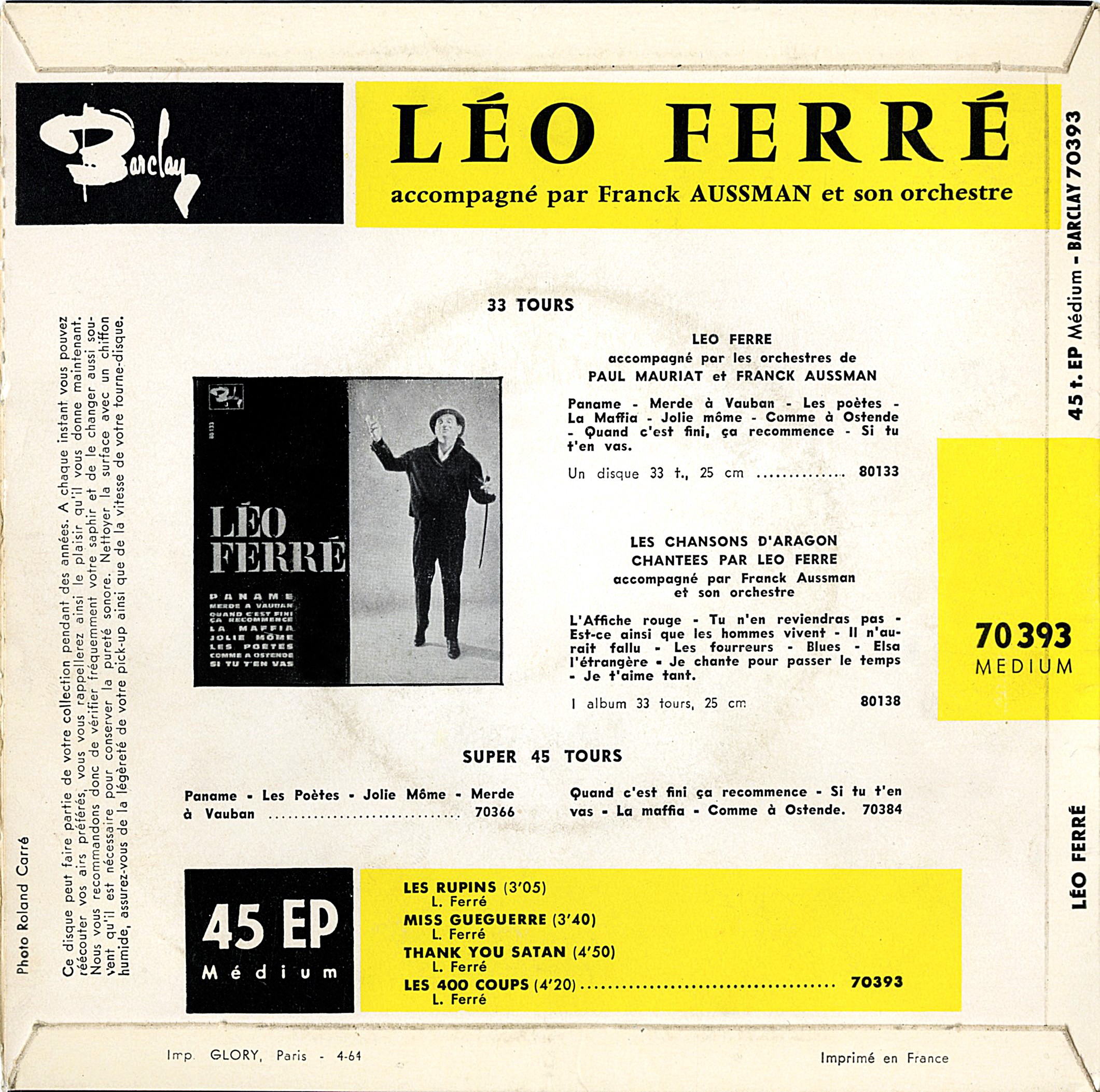 Léo Ferré - Barclay 70 393