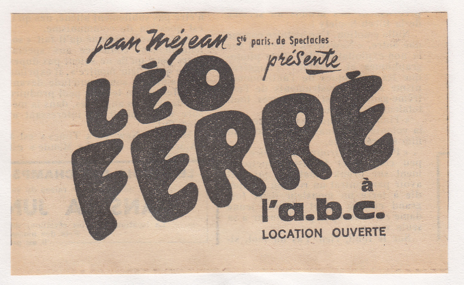 Léo Ferré - L'Express du 06/12/1962