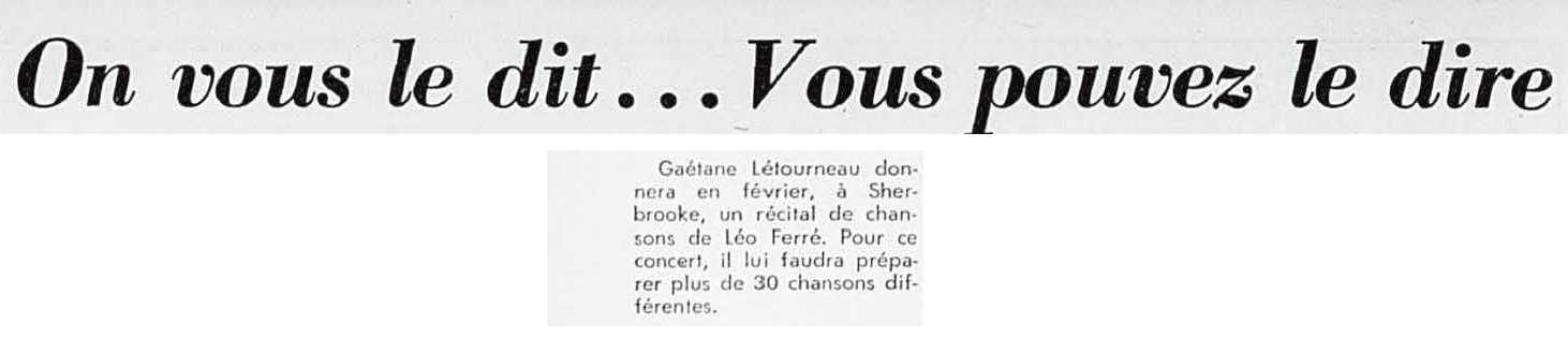 Léo Ferré - Photo-journal, 1937-1978, samedi 8 décembre 1962