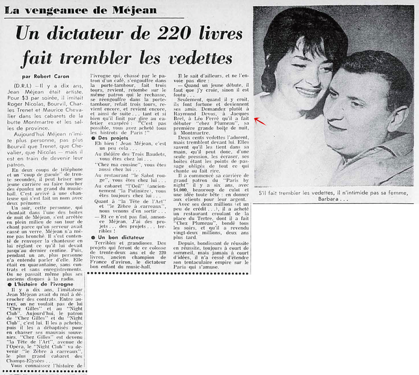 Léo Ferré - Photo-journal, 1937-1978, samedi 22 décembre 1962