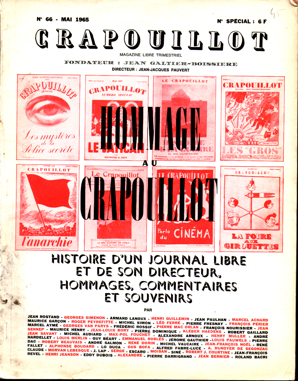 Léo Ferré - Le Crapouillot n°66 de mai 1965