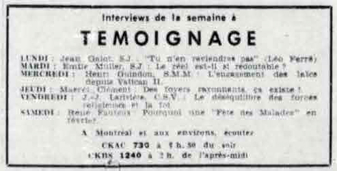 Léo Ferré - Le devoir, 1910- (Montréal), vendredi 28 janvier 1966