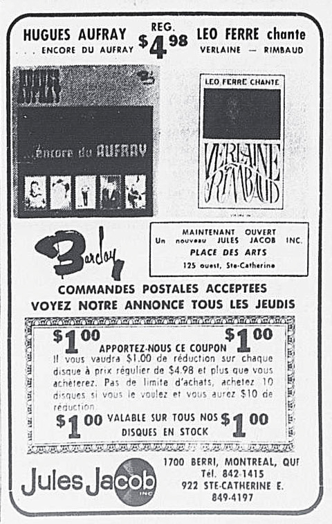 Léo Ferré - La presse, jeudi 31 août 1967