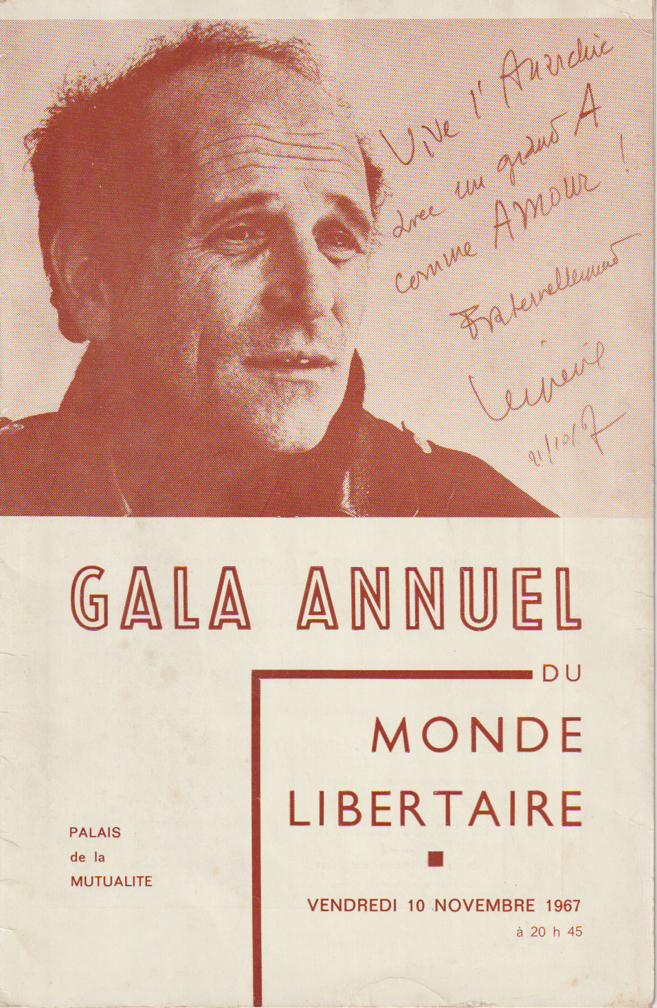 Léo Ferré - Gala annuel du Monde libertaire à la Mutualité