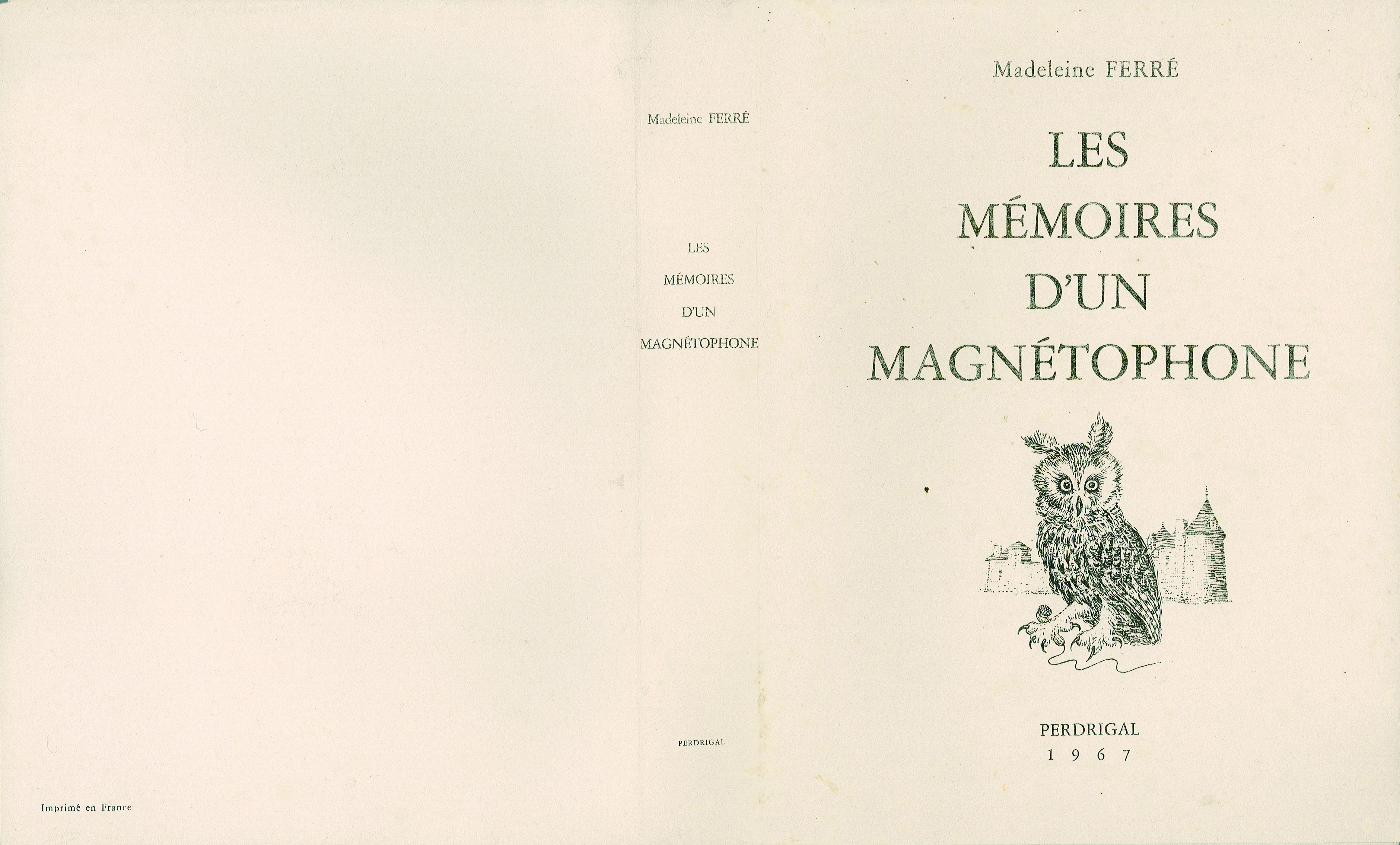 Impression par Léo Ferré du livre Les Mémoires d'un magnétophone de Madeleine Ferré