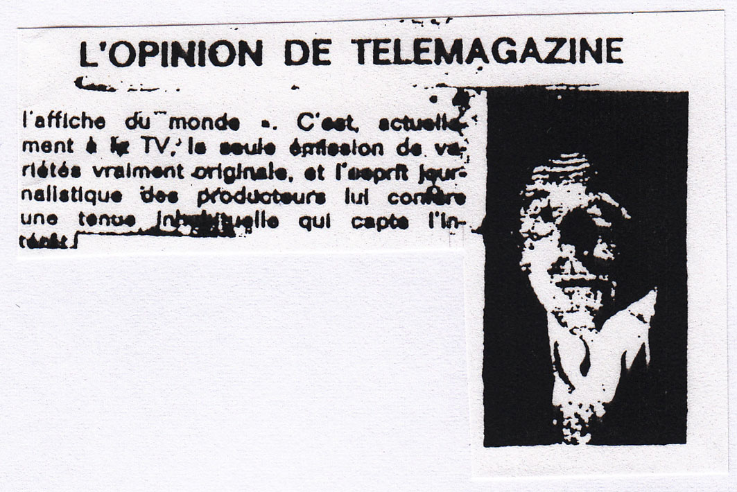 Léo Ferré - Télémagazine du ?? novembre 1968
