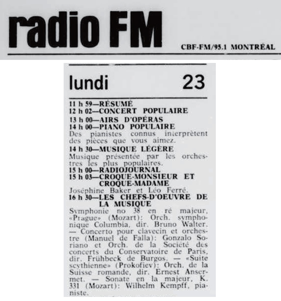 Léo Ferré - Ici Radio-Canada, 1966-1985, 21 décembre 1968