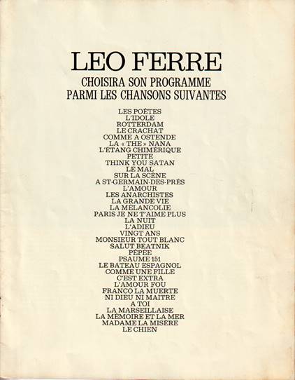 Léo Ferré - Mutualité 70