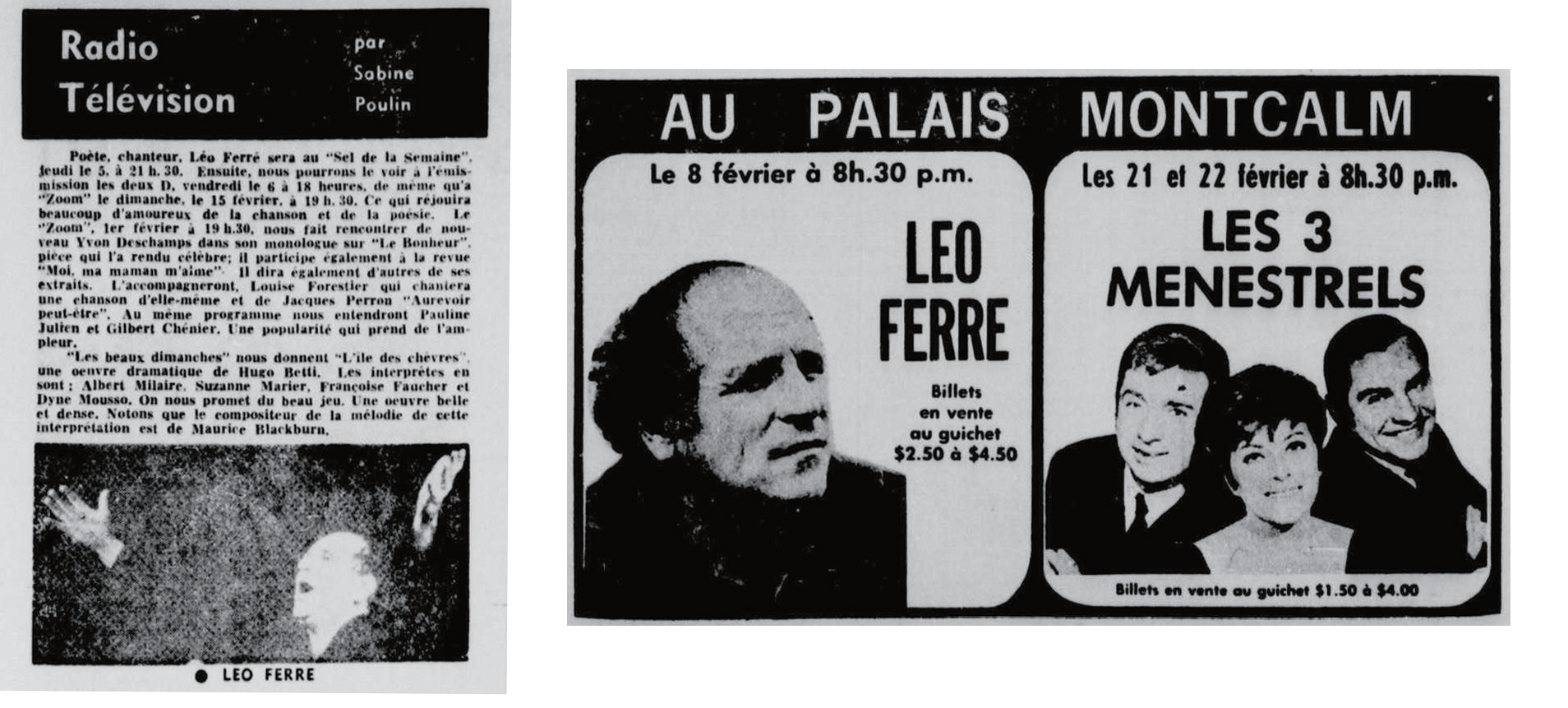 Léo Ferré - L'Action, 1962-1971, samedi 31 janvier 1970