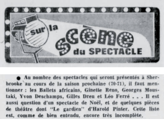 Léo Ferré - La tribune, 1910-, 30 mai 1970, Cahier 1