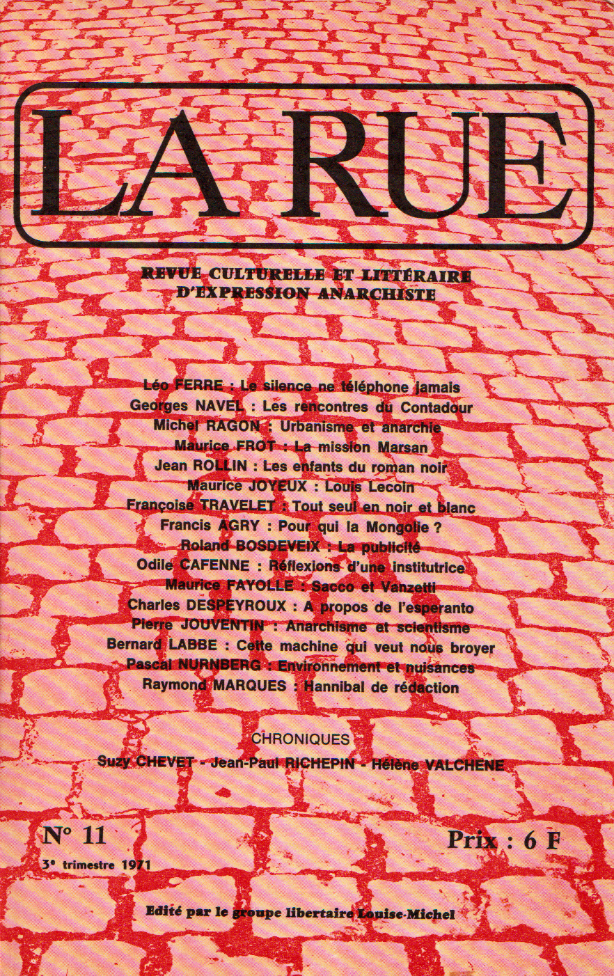 Léo Ferré - La rue n°11, 3ème trimestre 1971