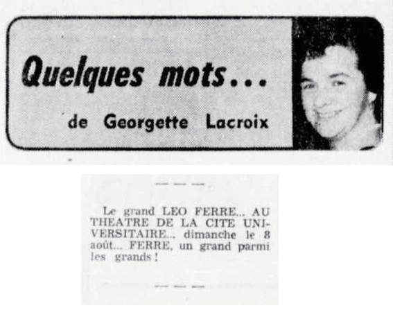 Léo Ferré - L'Action, 1962-1971, lundi 2 août 1971