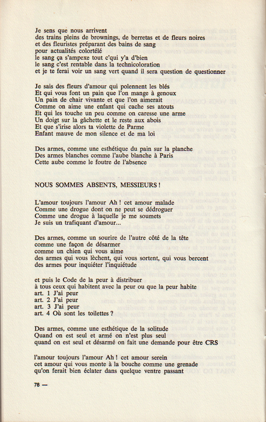 Léo Ferré - La rue n°12, 4ème trimestre 1971
