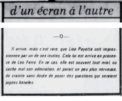 Léo Ferré - La tribune, 1910-, jeudi 21 mars 1974