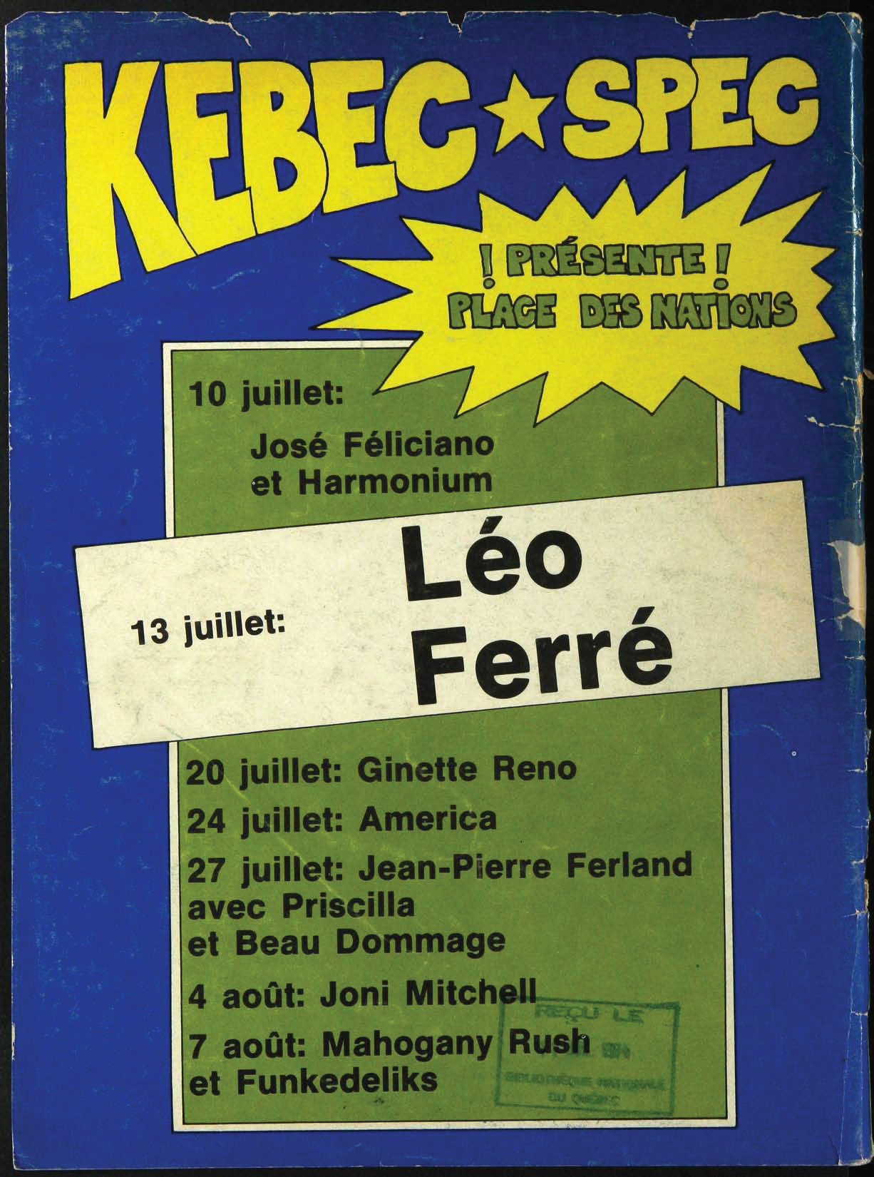 Léo Ferré - Mainmise, 1974, juillet