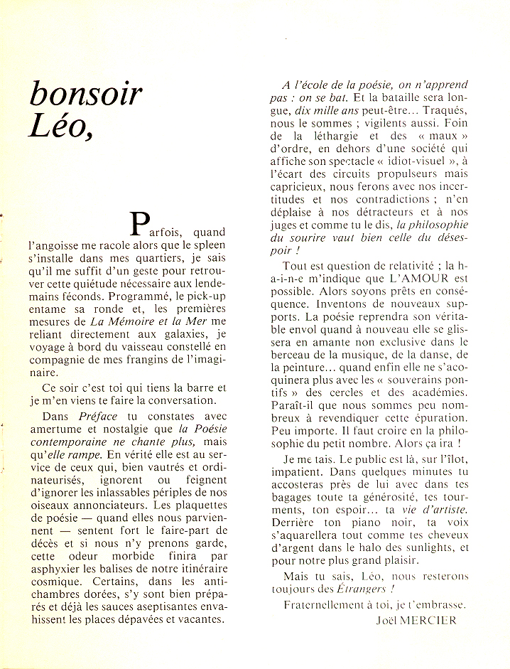 Léo Ferré - Sens le 25/02/1981