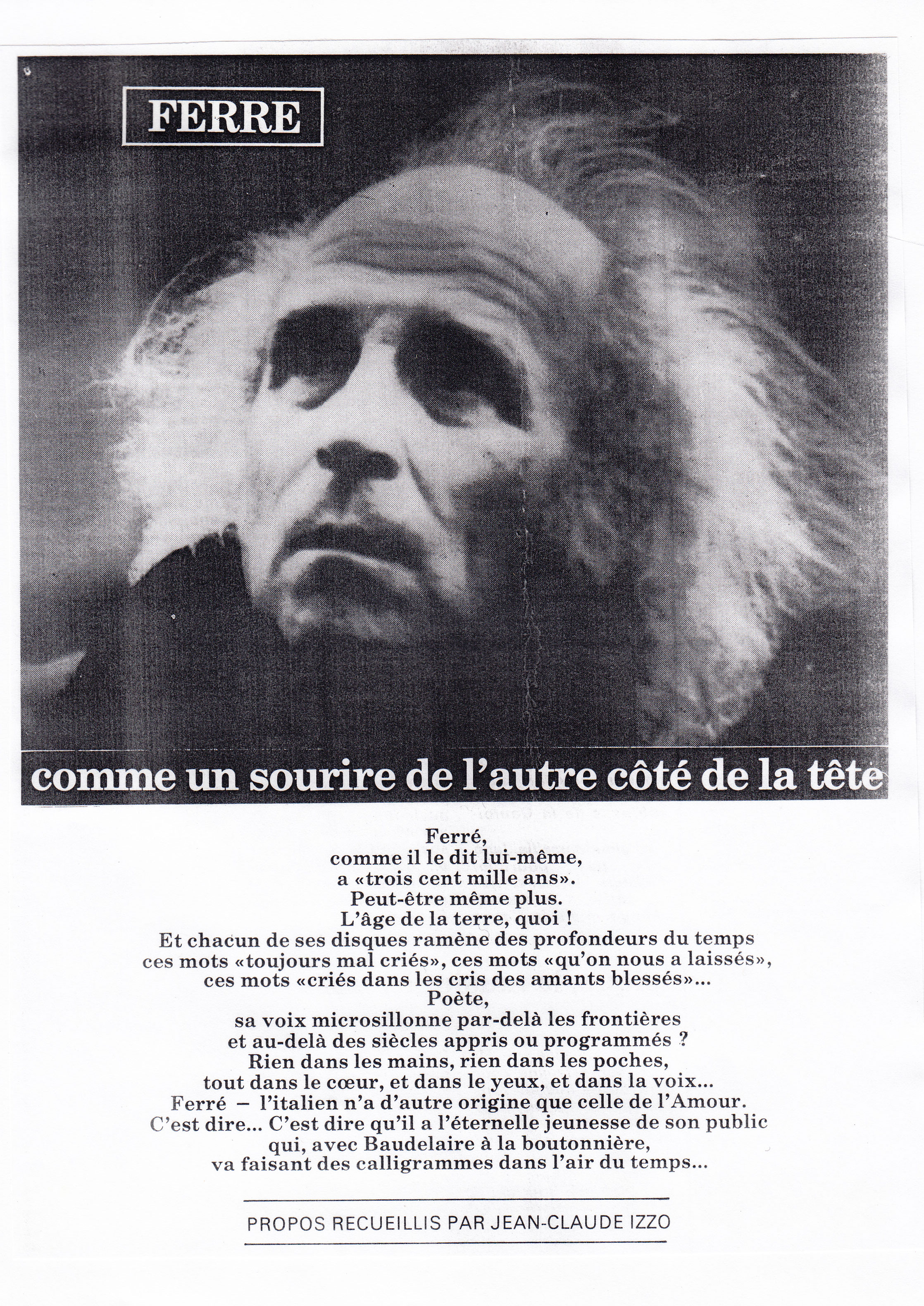 Léo Ferré - La Vie mutualiste de juin 1981