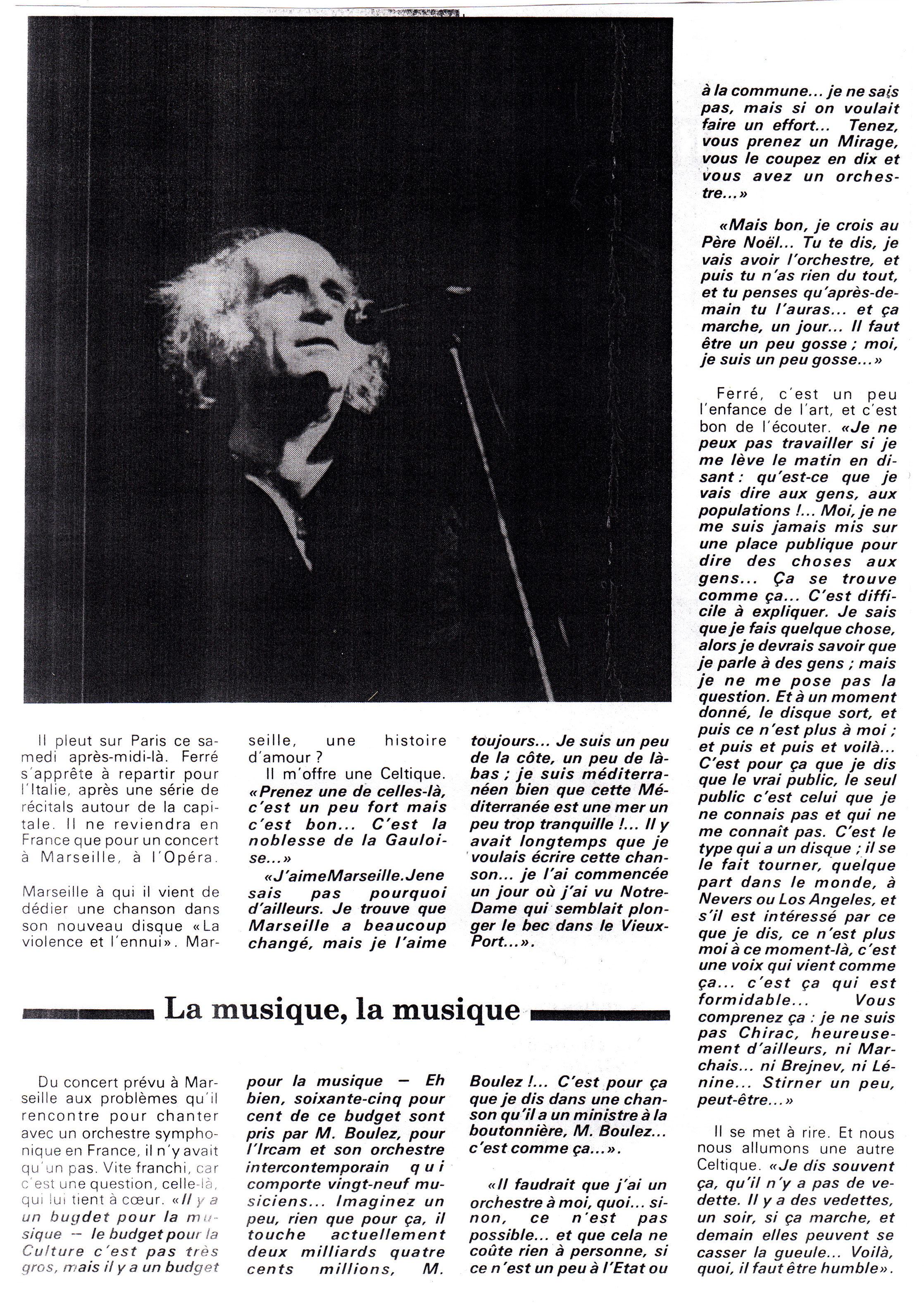 Léo Ferré - La Vie mutualiste de juin 1981