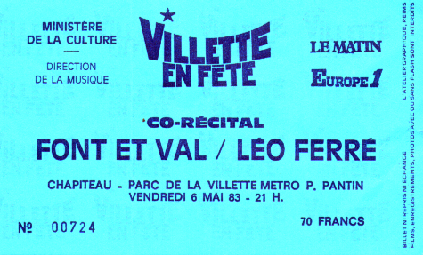 Léo Ferré - La Villette en fête 06/05/1983
