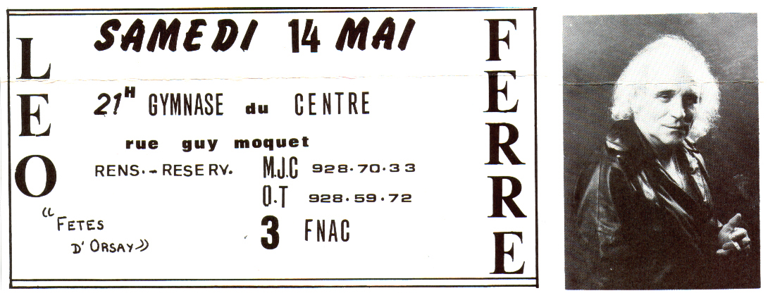 Léo Ferré - Orsay 14/05/1983