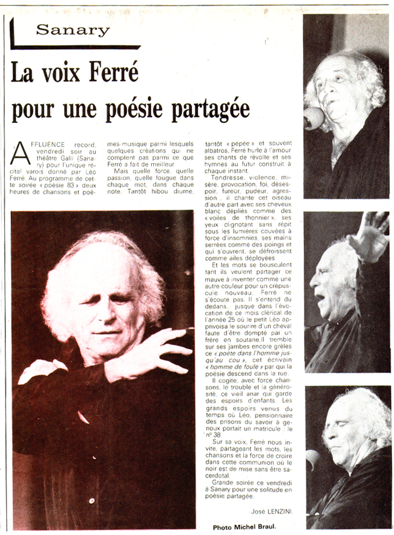 Léo Ferré - Sanary du 03/06/1983