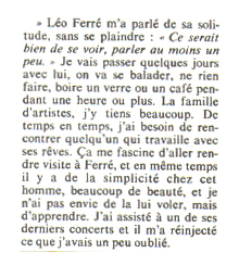 Léo Ferré - Le Monde du 01/12/1983