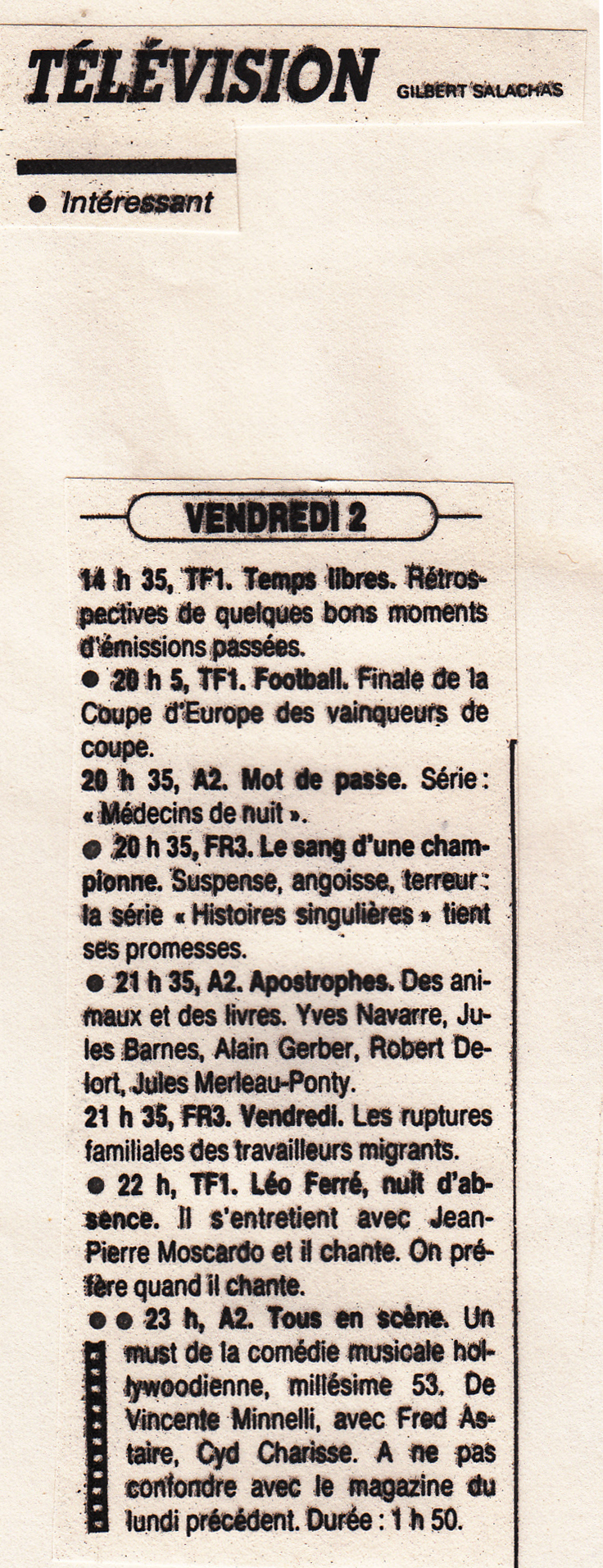 Léo Ferré - Le Point du 28/04/1986