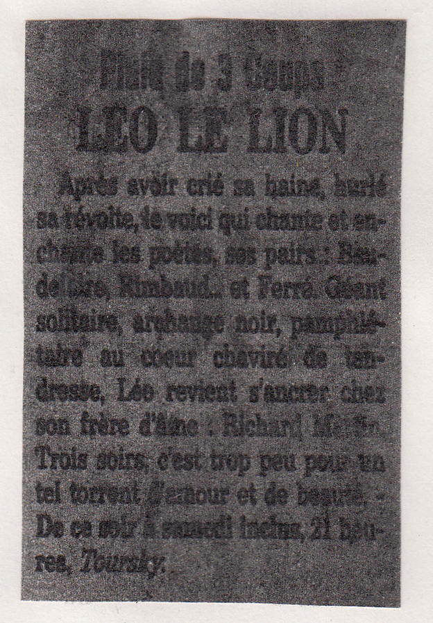 Léo Ferré - Le Provençal du 02/10/1986