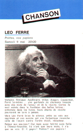 Léo Ferré - Dieppe le 09/05/1987