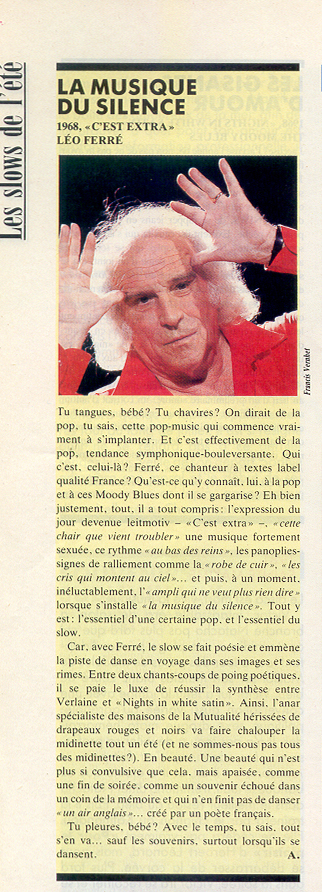 Léo Ferré - Paroles et Musique N°NS9, mensuel de Juillet 1988