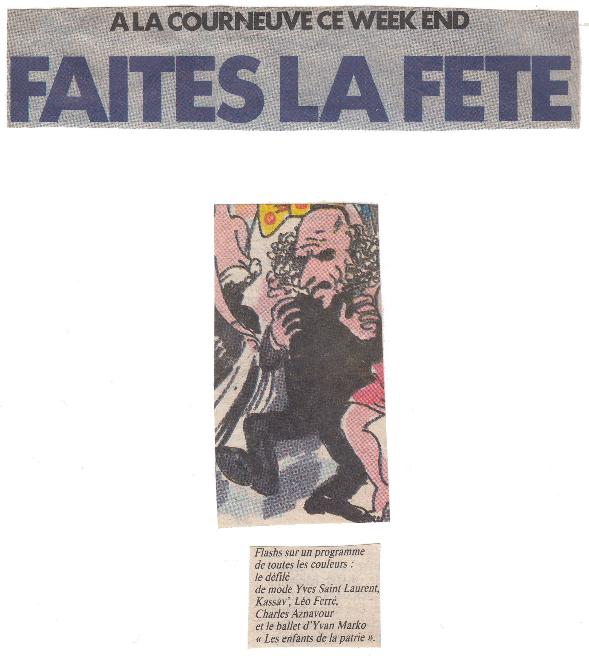 Léo Ferré - Fête de l'Humanité du 09 au 11/09/1988