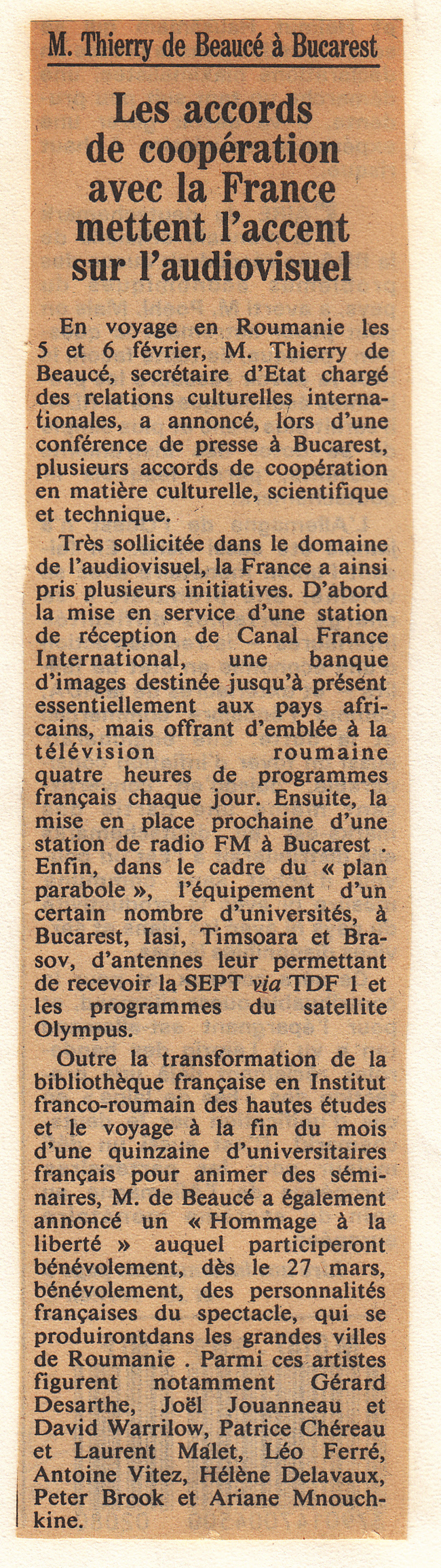 Léo Ferré - Le Monde du 08/02/1990