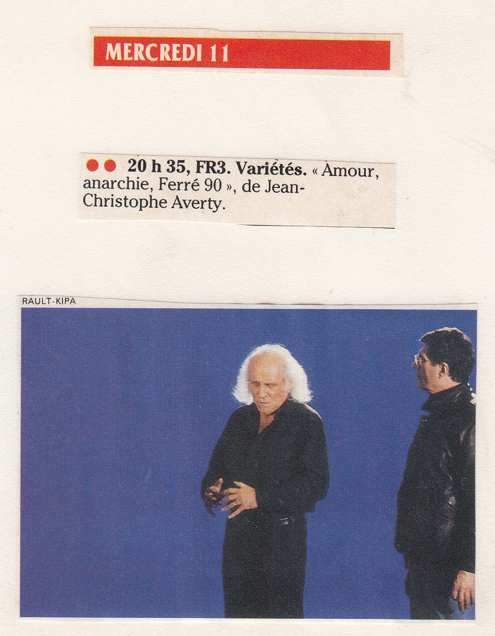 Léo Ferré - Le Point du 09 au 15/04/1990