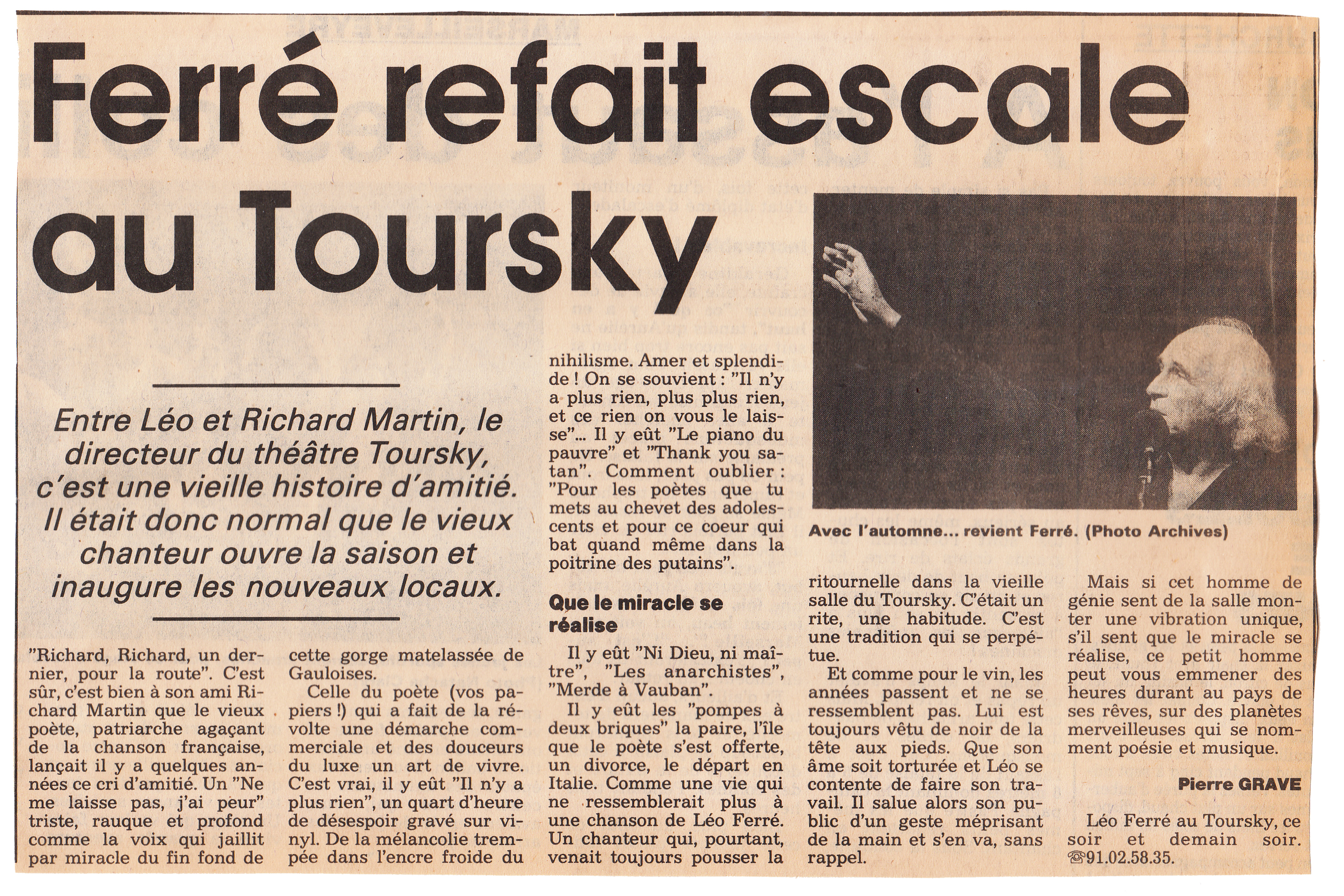 Léo Ferré - ??? du 30/10/1990