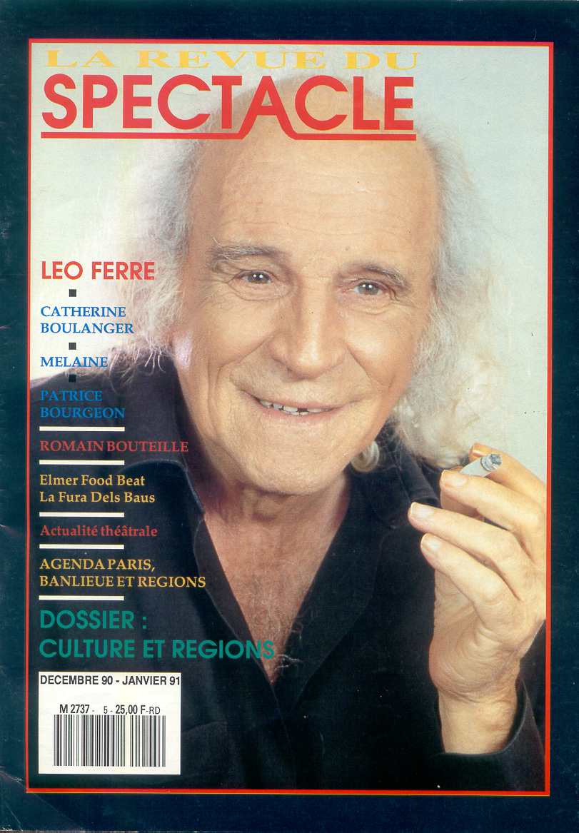 Léo Ferré - La revue du spectacle, mensuel de Décembre 1990