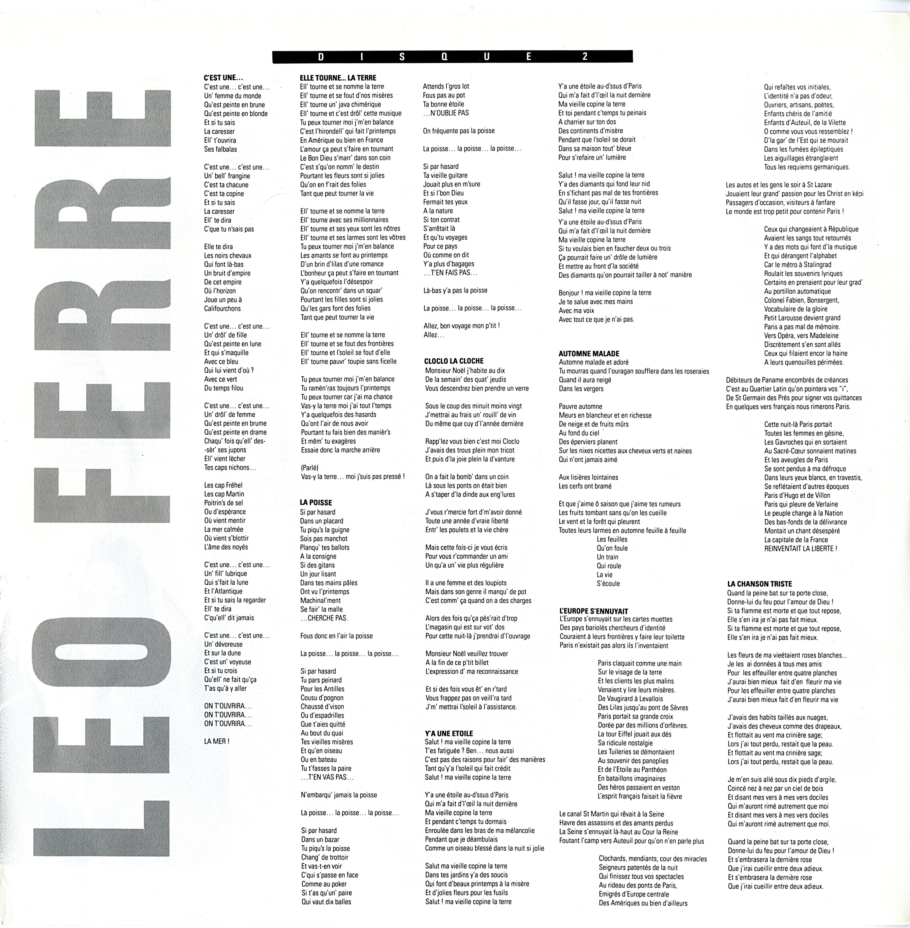 Léo Ferré - Les vieux copains