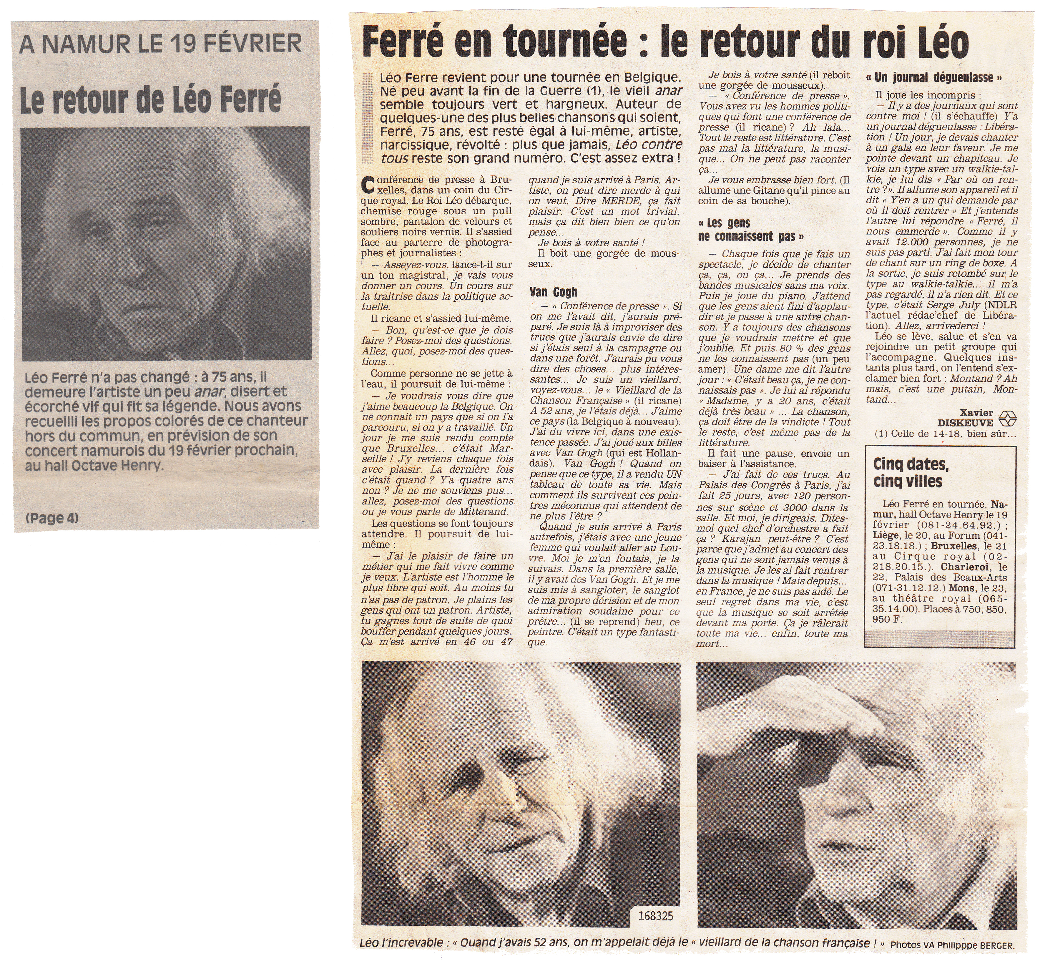 Léo Ferré - Vers l'avenir, du 11/02/1991