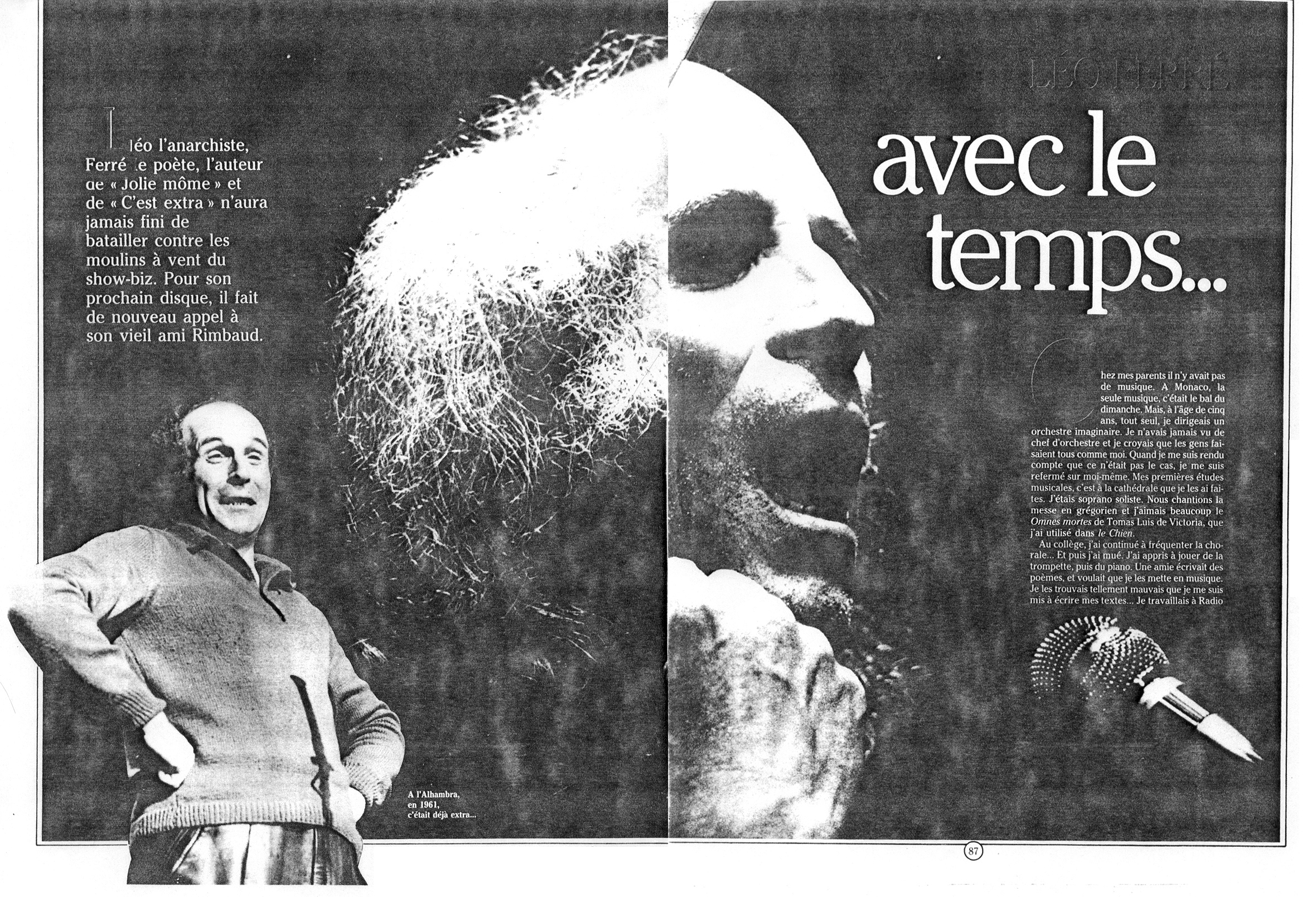 Léo Ferré - Le Monde de la Musique N°148, mensuel d'Octobre 1991