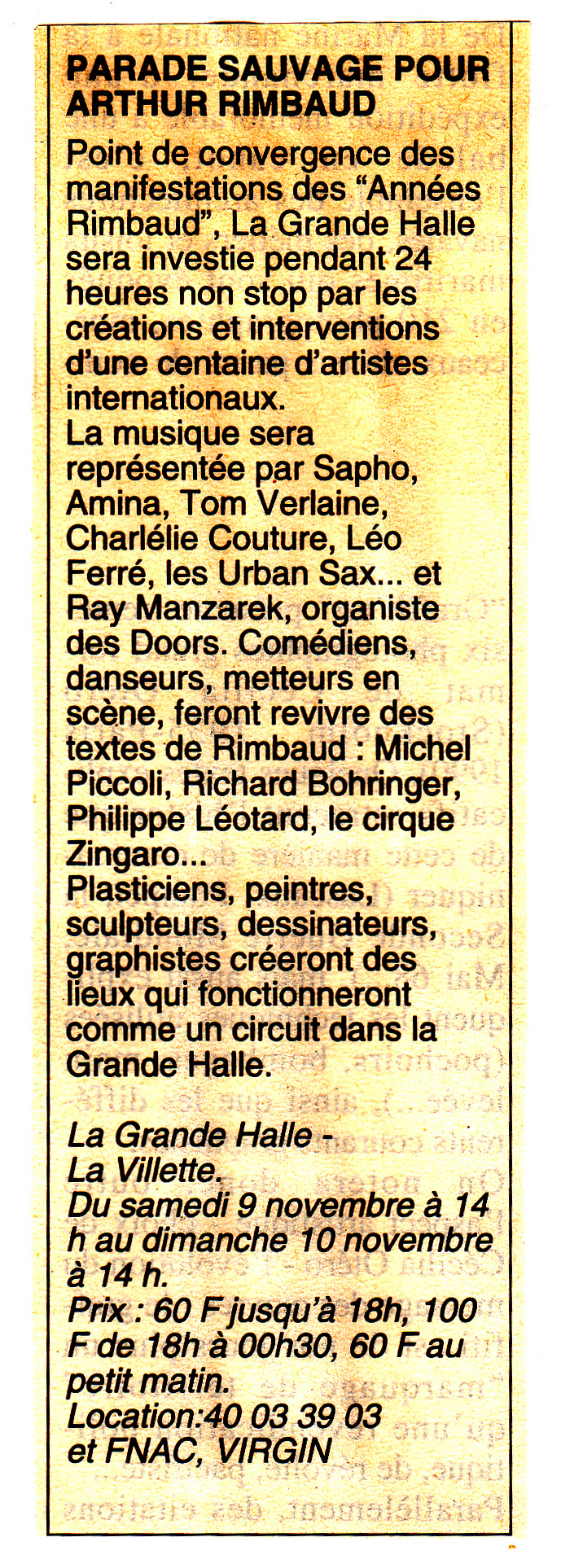 Léo Ferré - Guid'Fac n°8 de novembre 1991