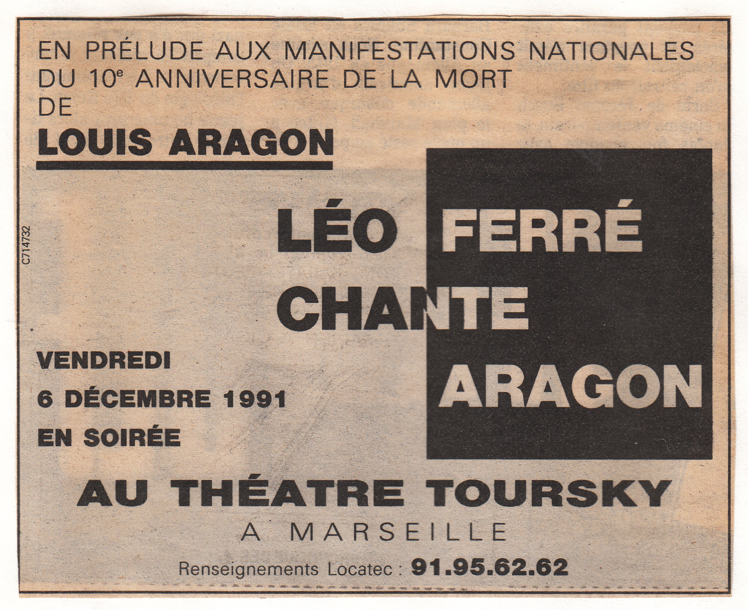 Léo Ferré - Le Provençal du 13/11/1991