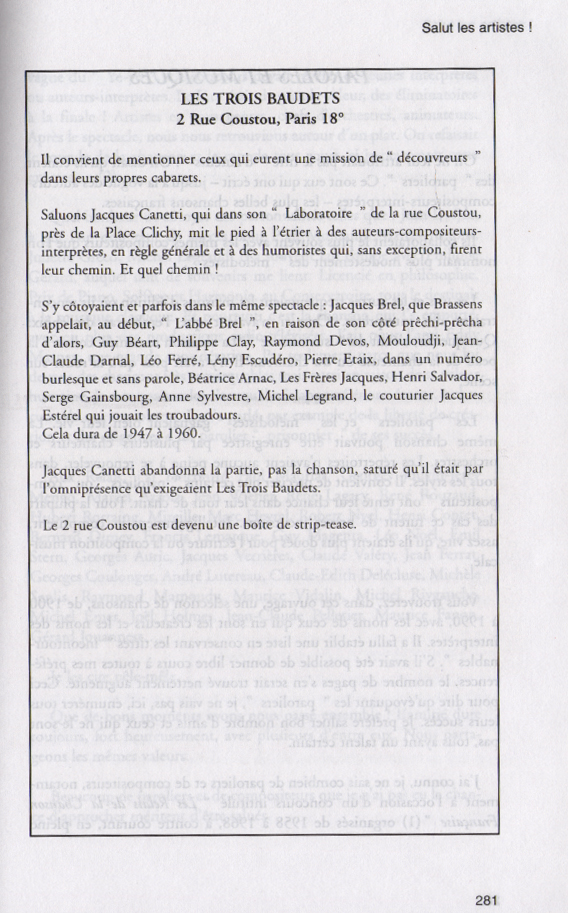 Léo Ferré - Guy Silva - Salut les artistes !  - Juin 1997