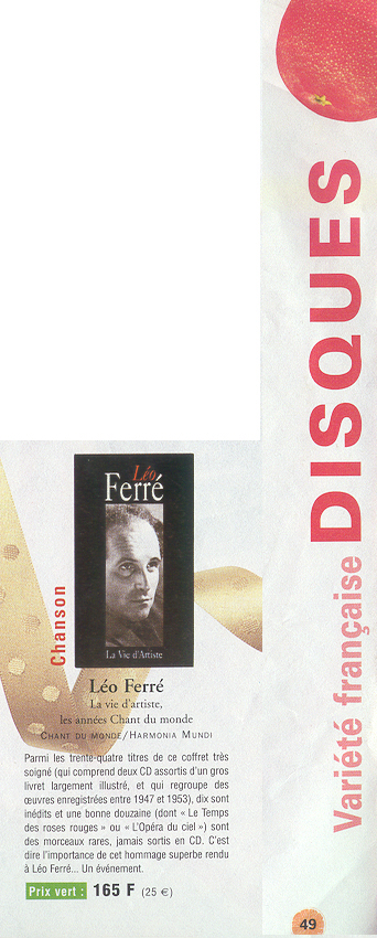 Léo Ferré - Fnac Prix vert