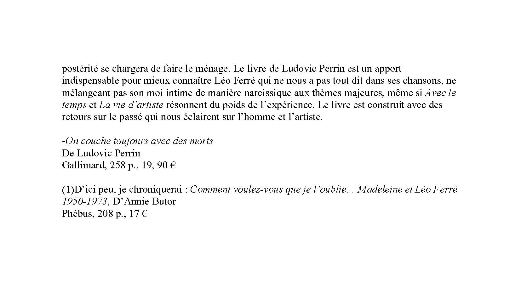 15/05/2013 Ludovic Perrin On couche toujours avec des morts 